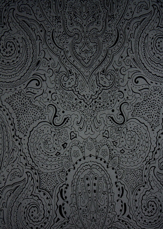 Vaujours Paisley Wallpaper A Design In Black On Charcoal