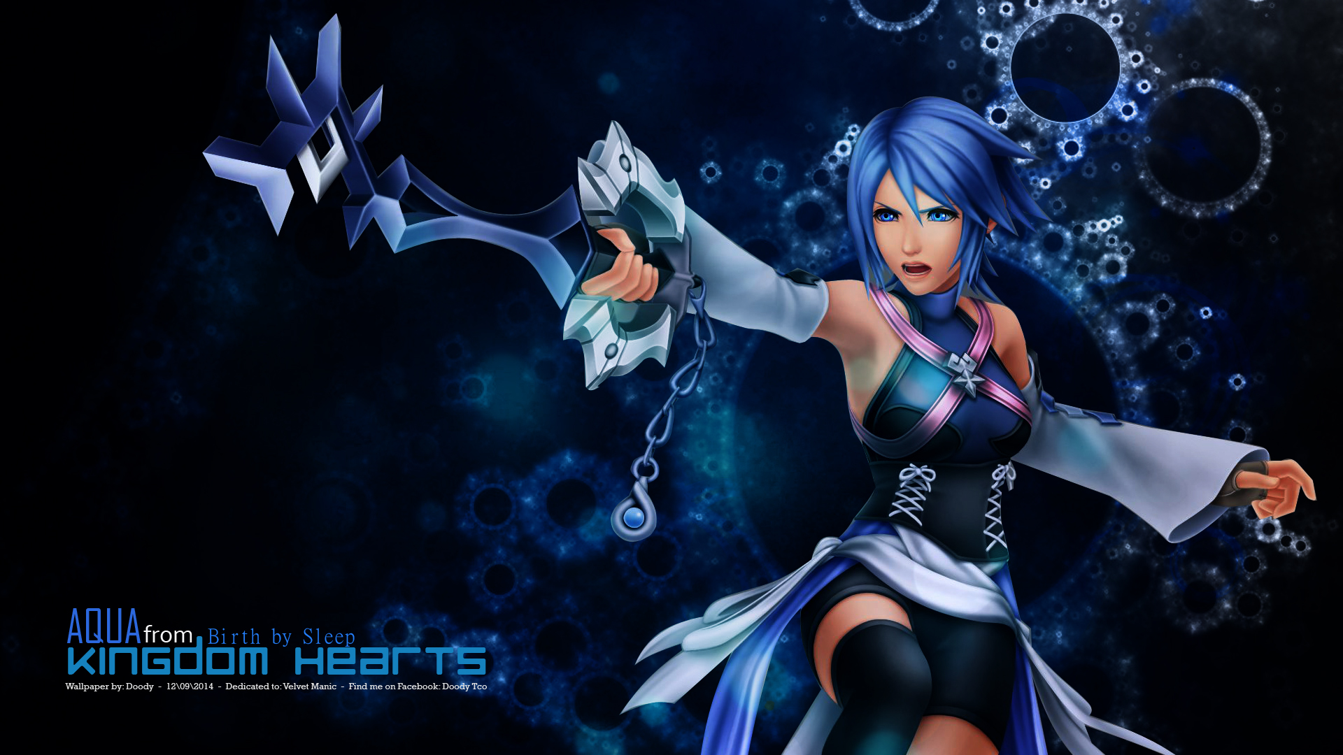 Desktop Wallpaper Kingdom Hearts Video Game Aqua HD Image