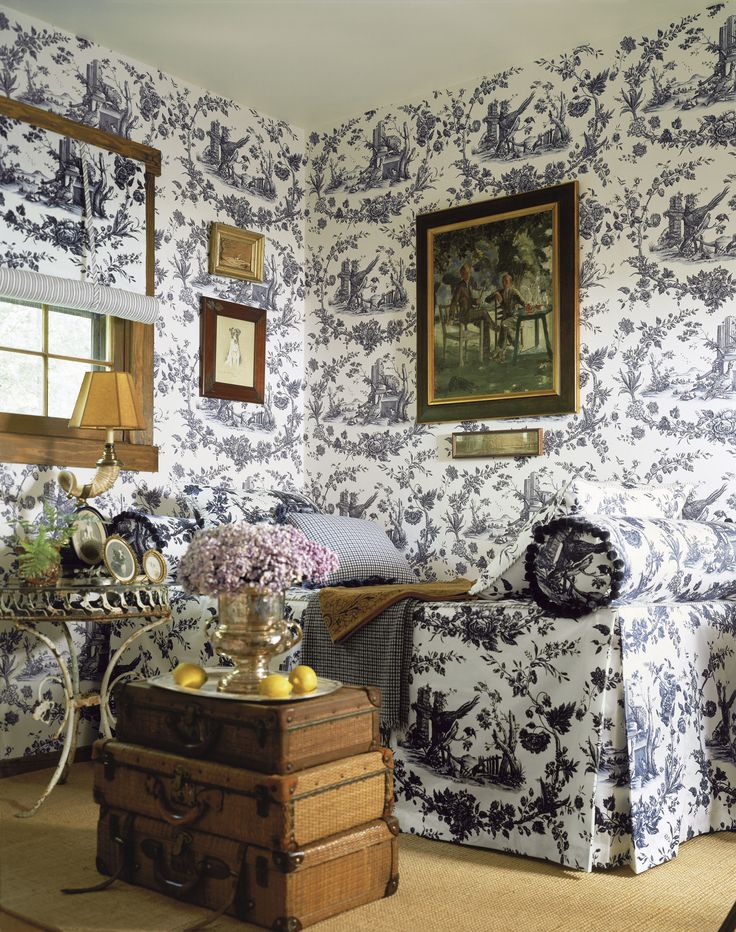 NextWall Inkwell Chateau Toile Vinyl Peel and Stick Wallpaper Roll Covers  3075 sq ft NW43300  The Home Depot