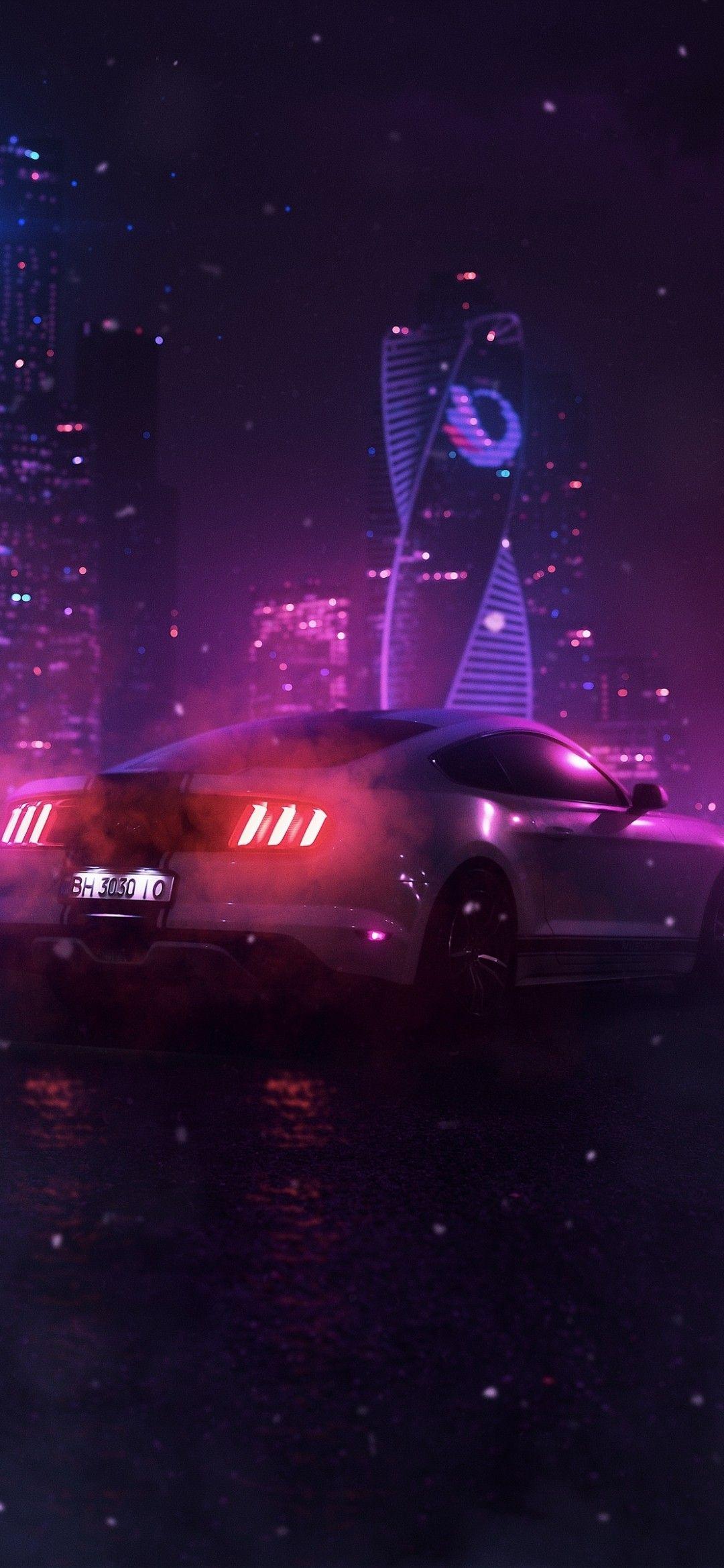 Ford Mustang Car Wallpaper Neon