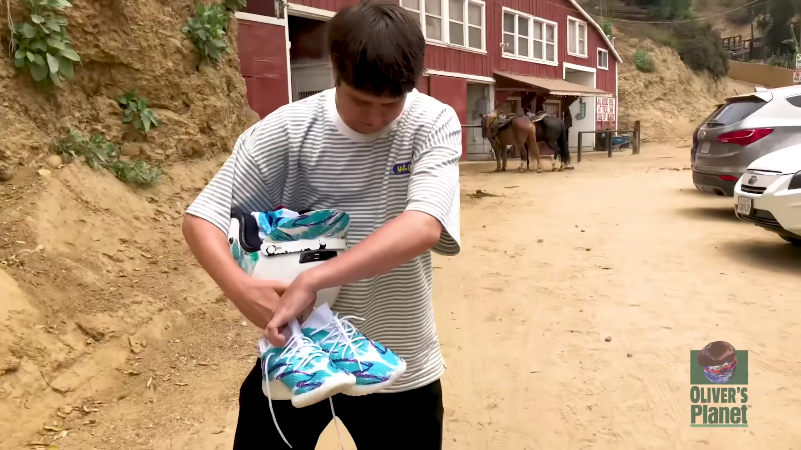 Oliver Tree With The Custom 350s Sneakers