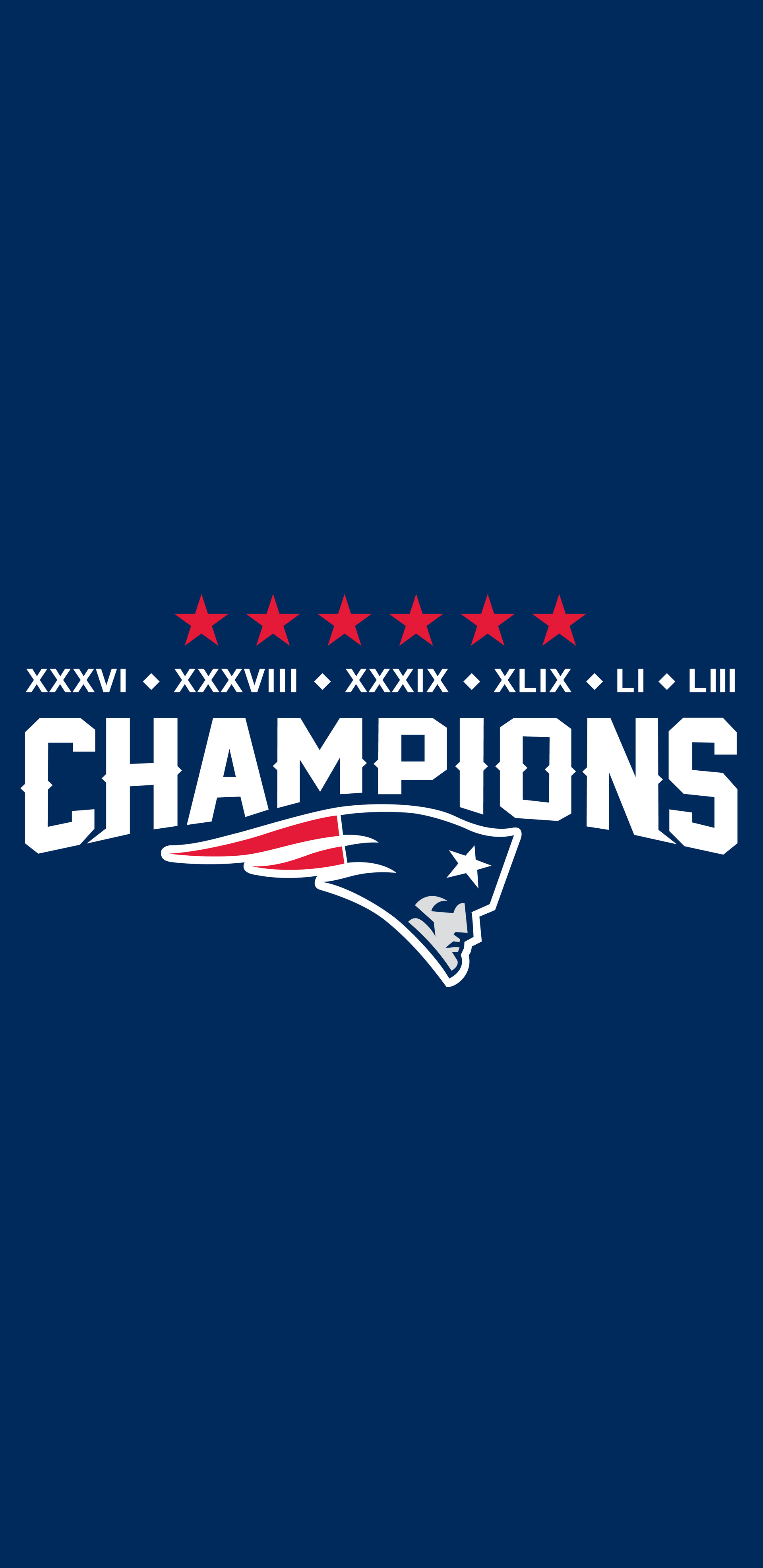 6X Superbowl Champions! (Phone Wallpapers in comments) : r/Patriots
