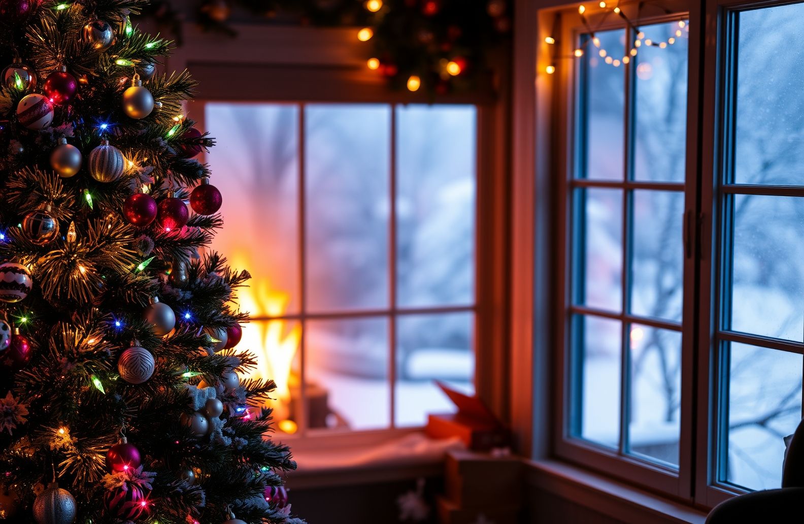Blinking Christmas Lights Wallpaper