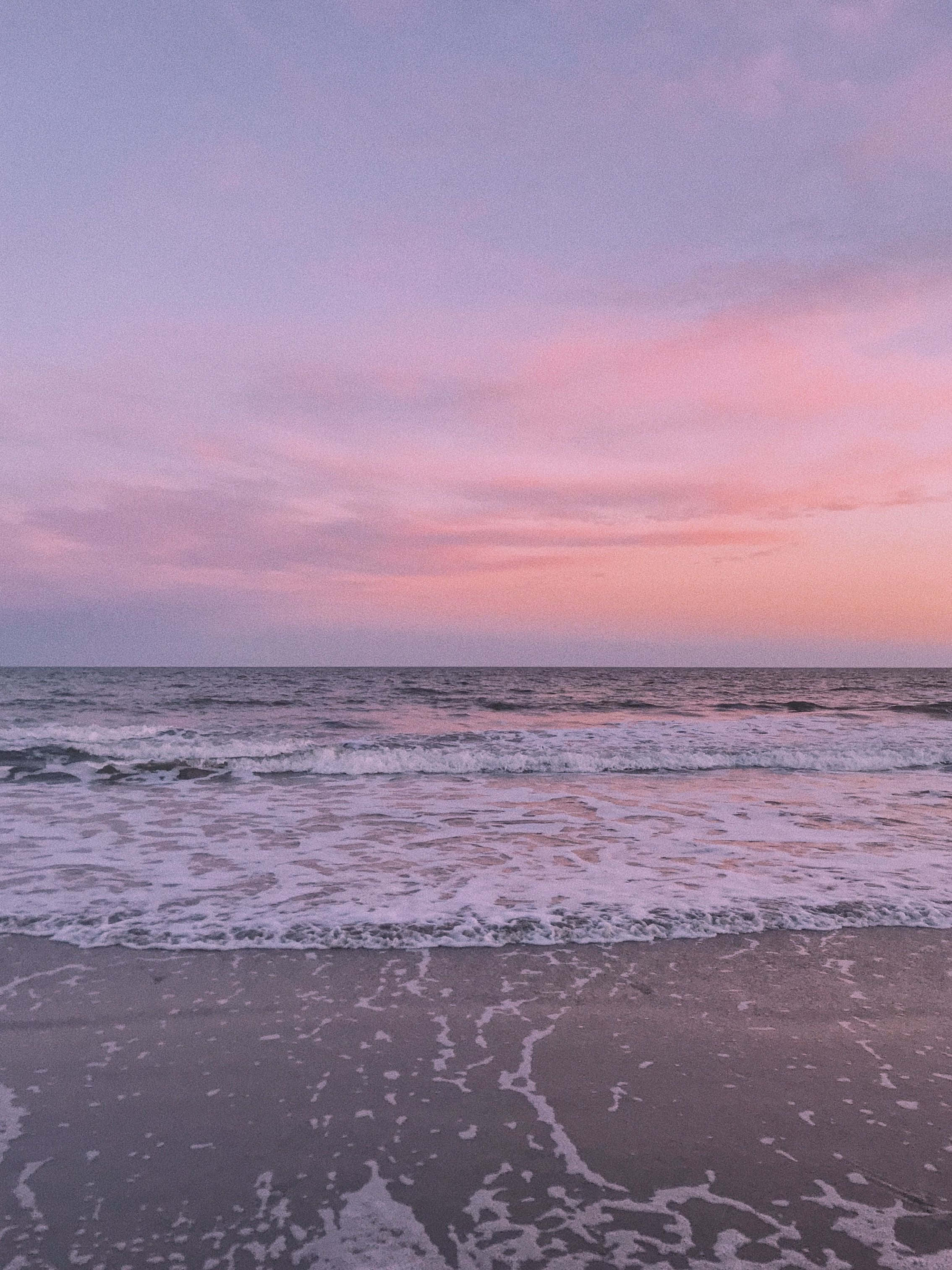 Pink Beach Aesthetic Wallpaper