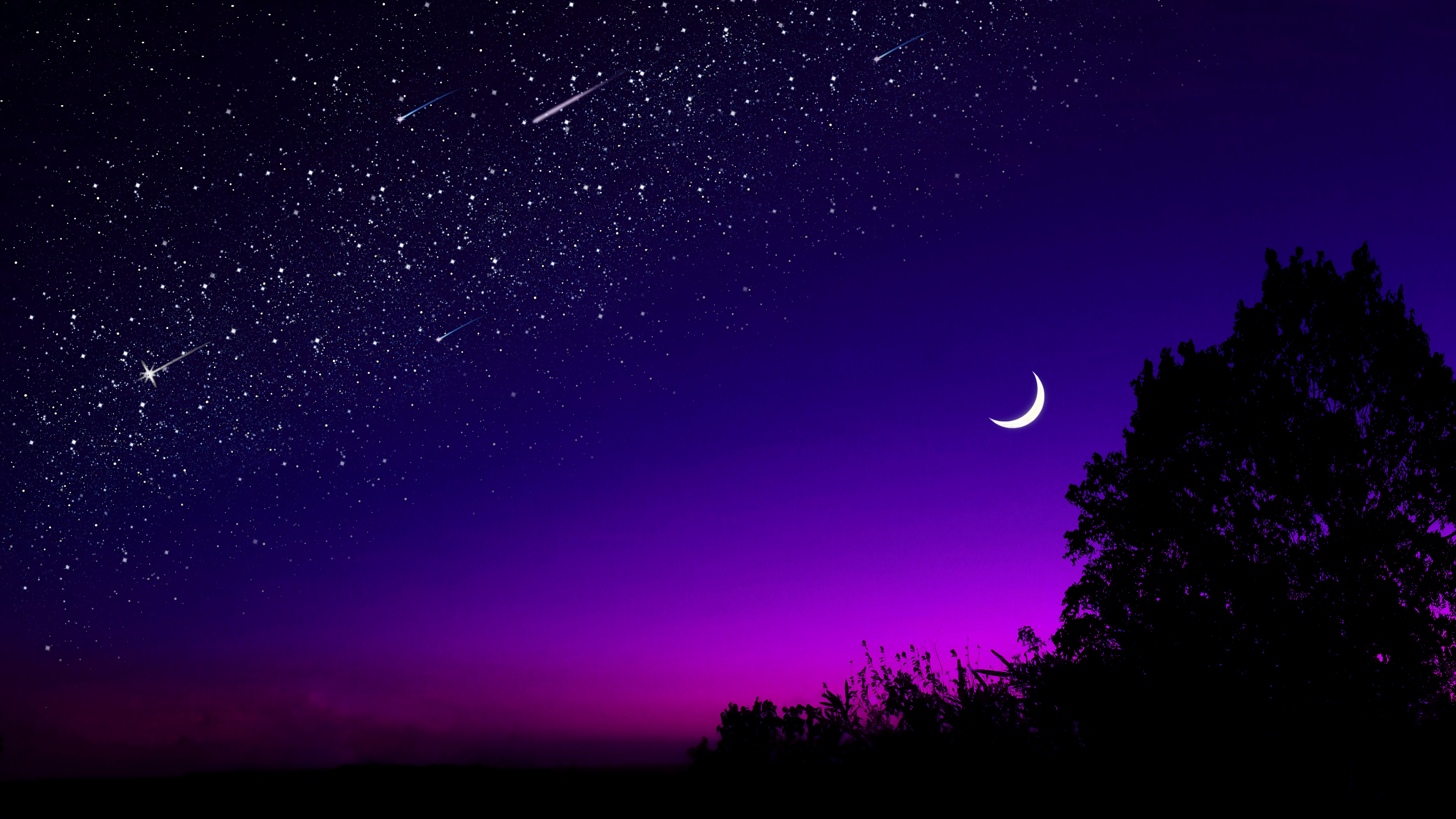 Night Beautiful Sky Stars Scenery 8k Wallpaper