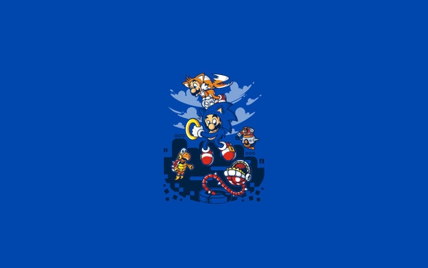 Mario Bros Sonic Wallpaper