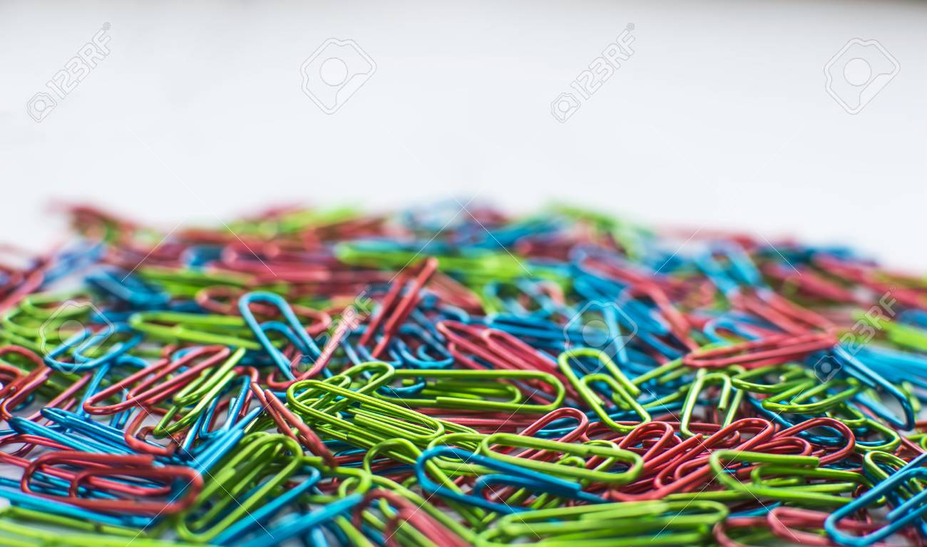 Colorful Paperclip Background Stock Photo Picture And Royalty
