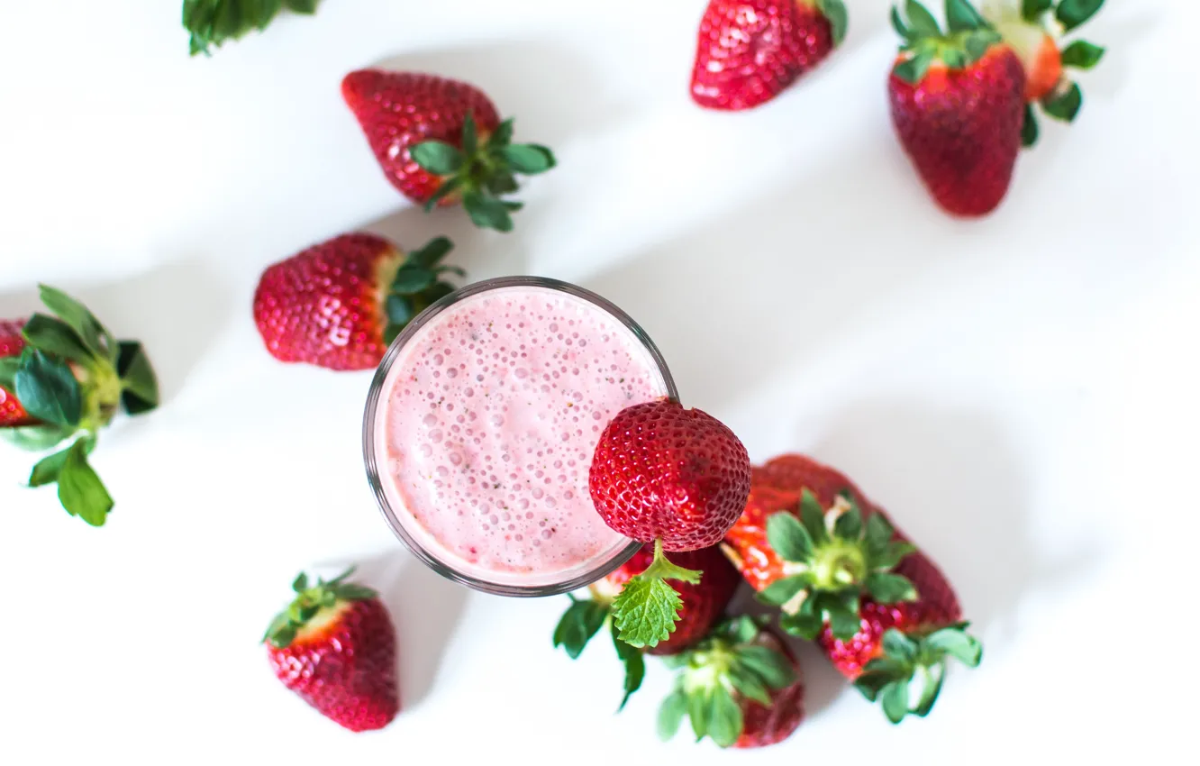 Wallpaper Strawberry Cocktail Drink Milkshake Image For Desktop Section