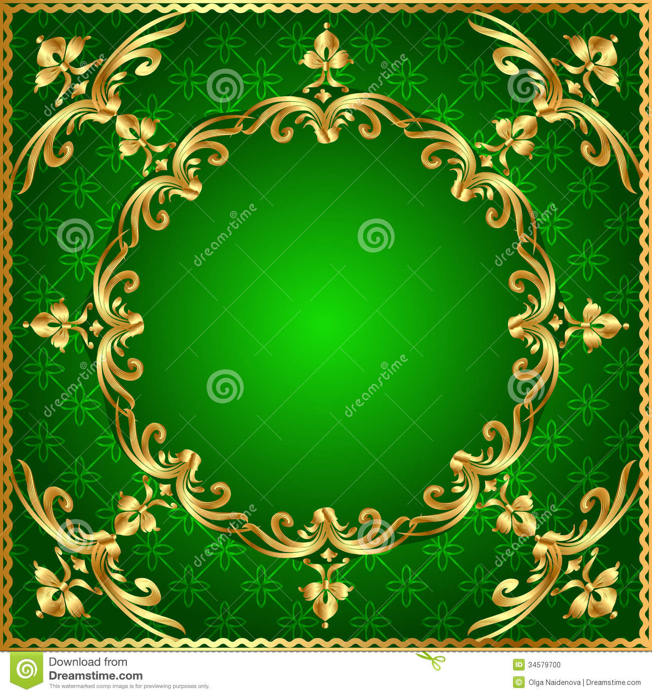 Green And Gold Background Backgrou