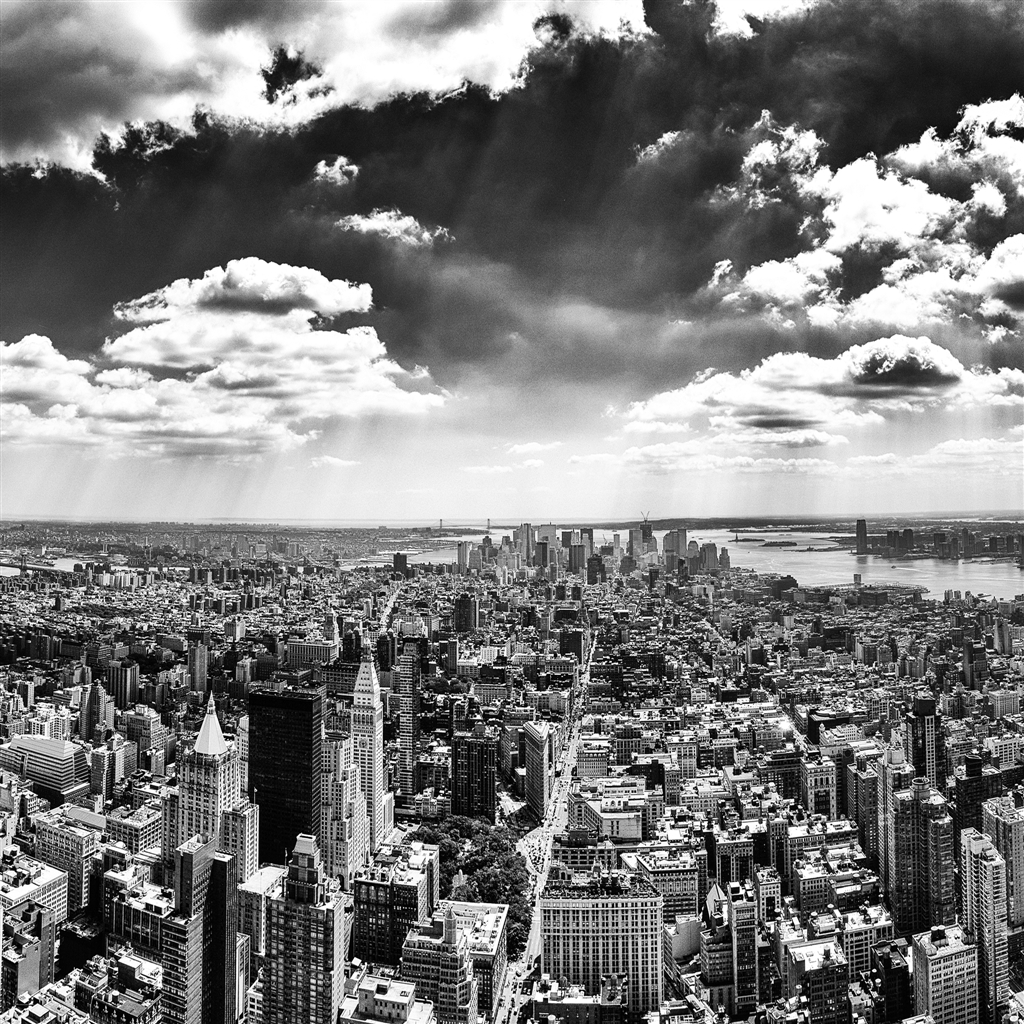New York City Black And White iPad Air Wallpaper iPhone