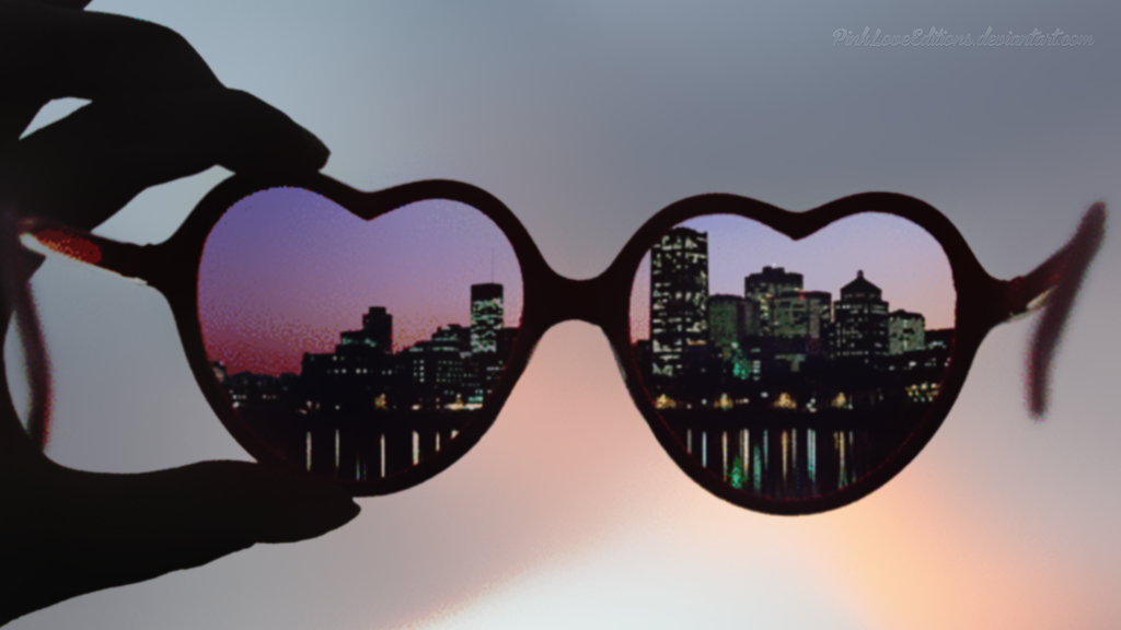 Love Travels Glasses Wallpaper by PinkLoveEditions