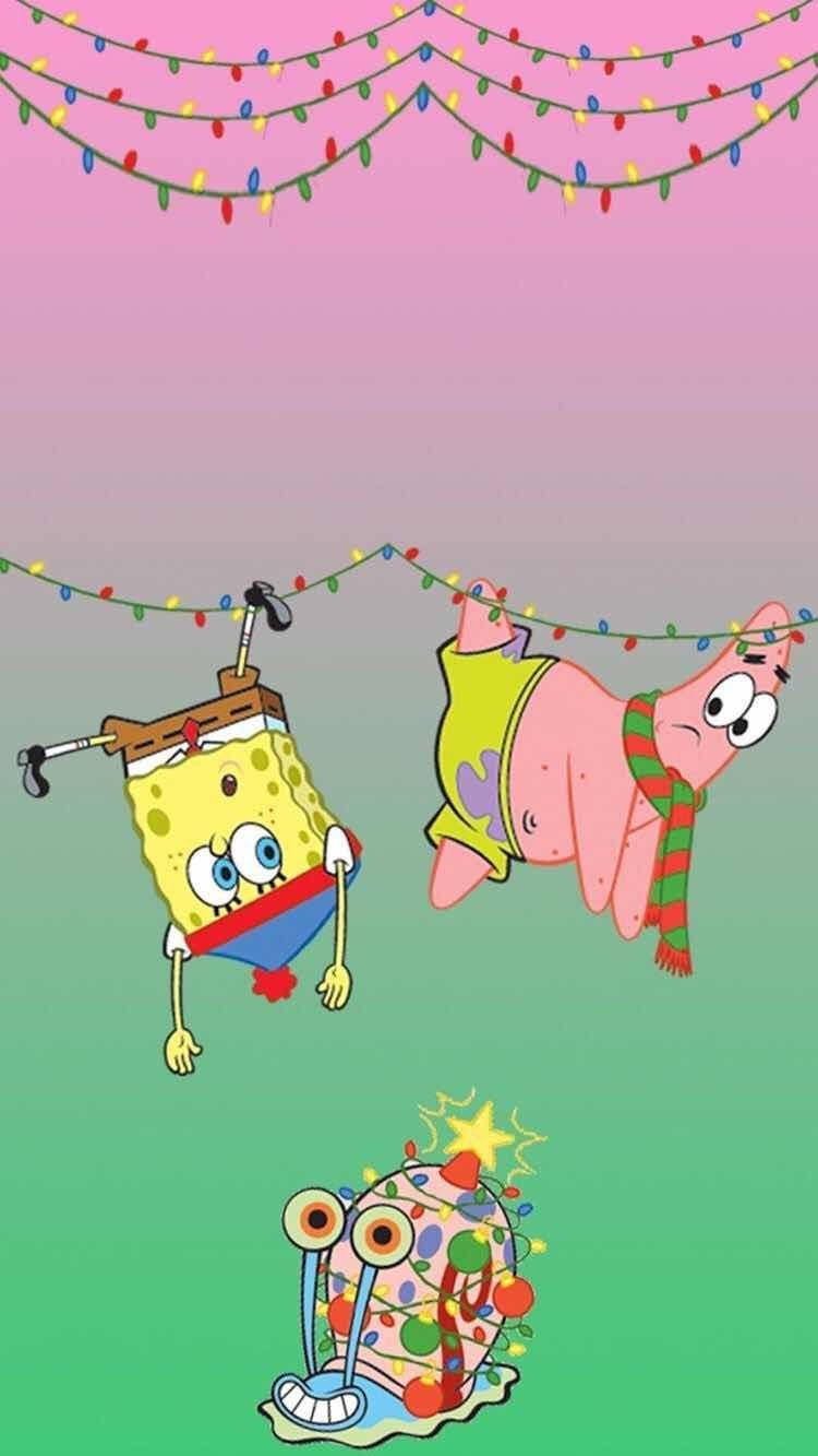iPhone And Android Wallpaper A Spongebob Christmas For