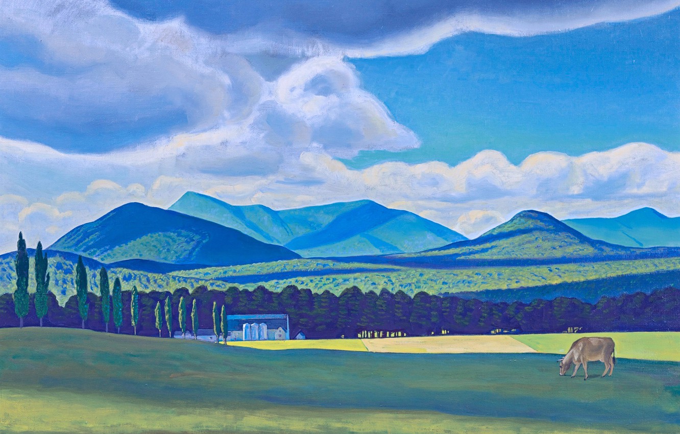 Wallpaper Clouds Landscape Mountains Picture Rockwell Kent