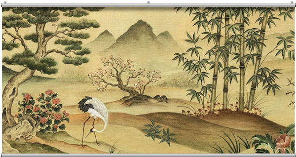Oriental Landscape Minute Mural   Wall Sticker Outlet