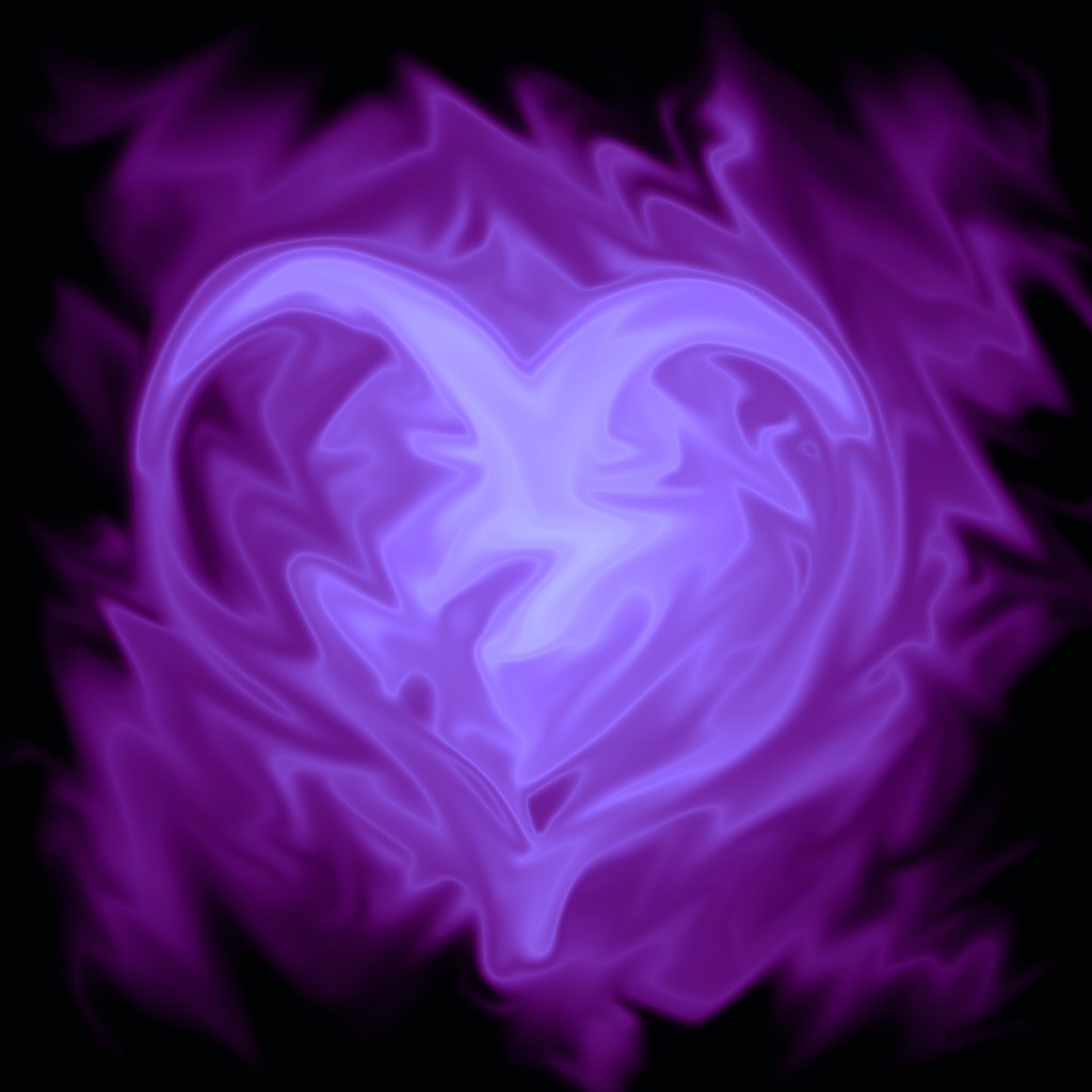 Wallpaper Purple Heart HD Background Desktop