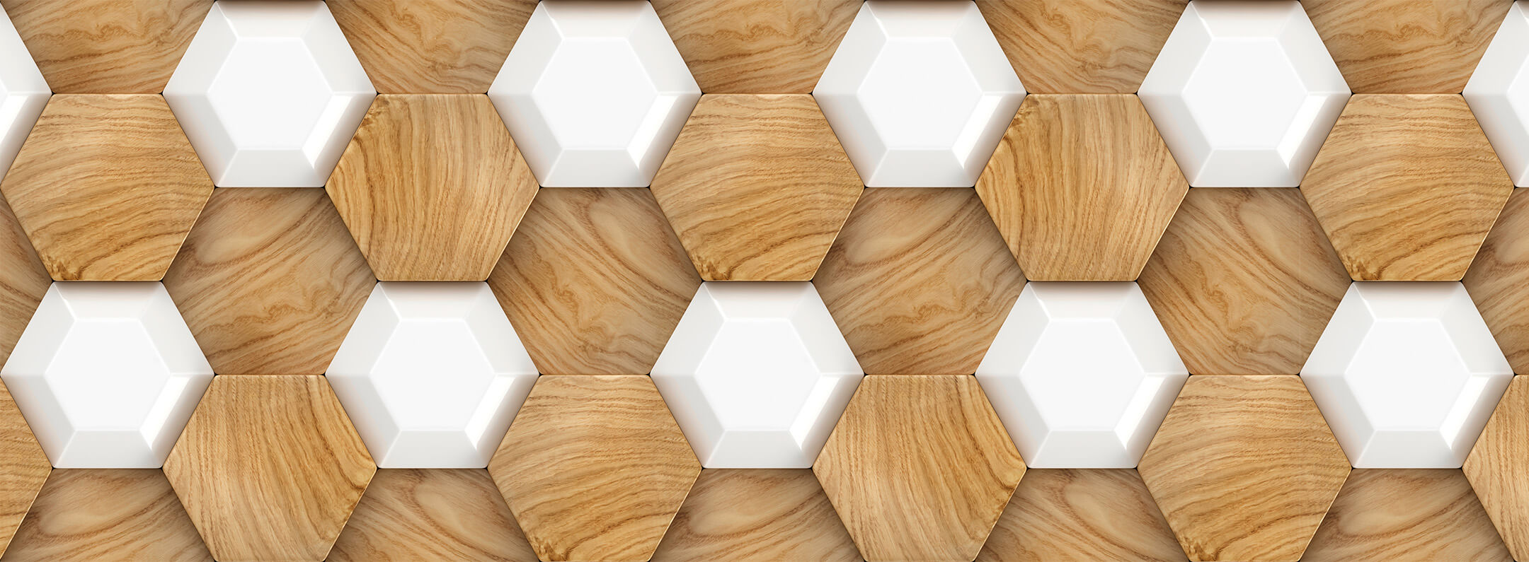 Hexagon Block Wood Wallpaper Mural 3d Wall Uk