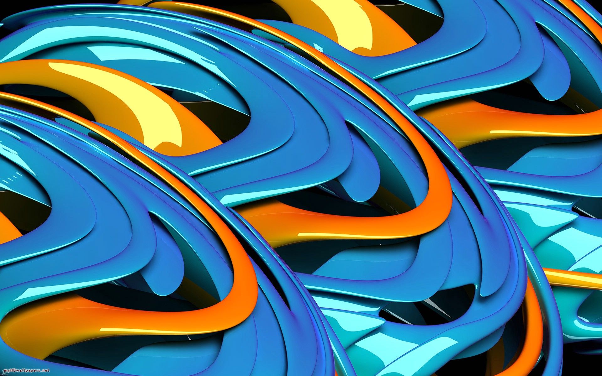 3d hd blue orange   Free Desktop Wallpaper HD Wallpapers Download