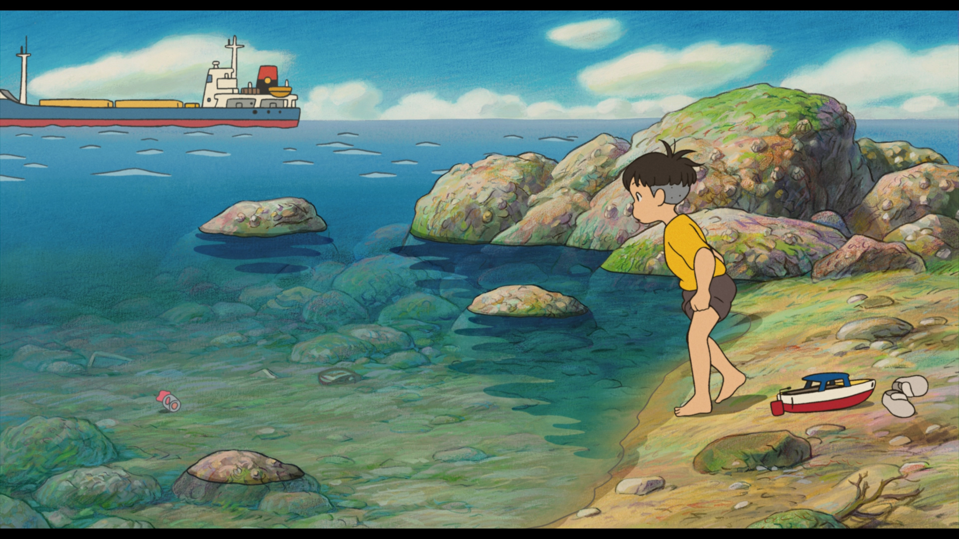 Ponyo Screencaps On The Cliff Von Sea Foto