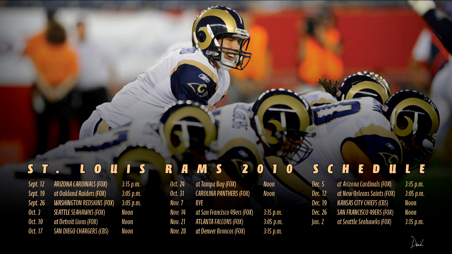 St Louis Rams Sam Bradford Wallpaper