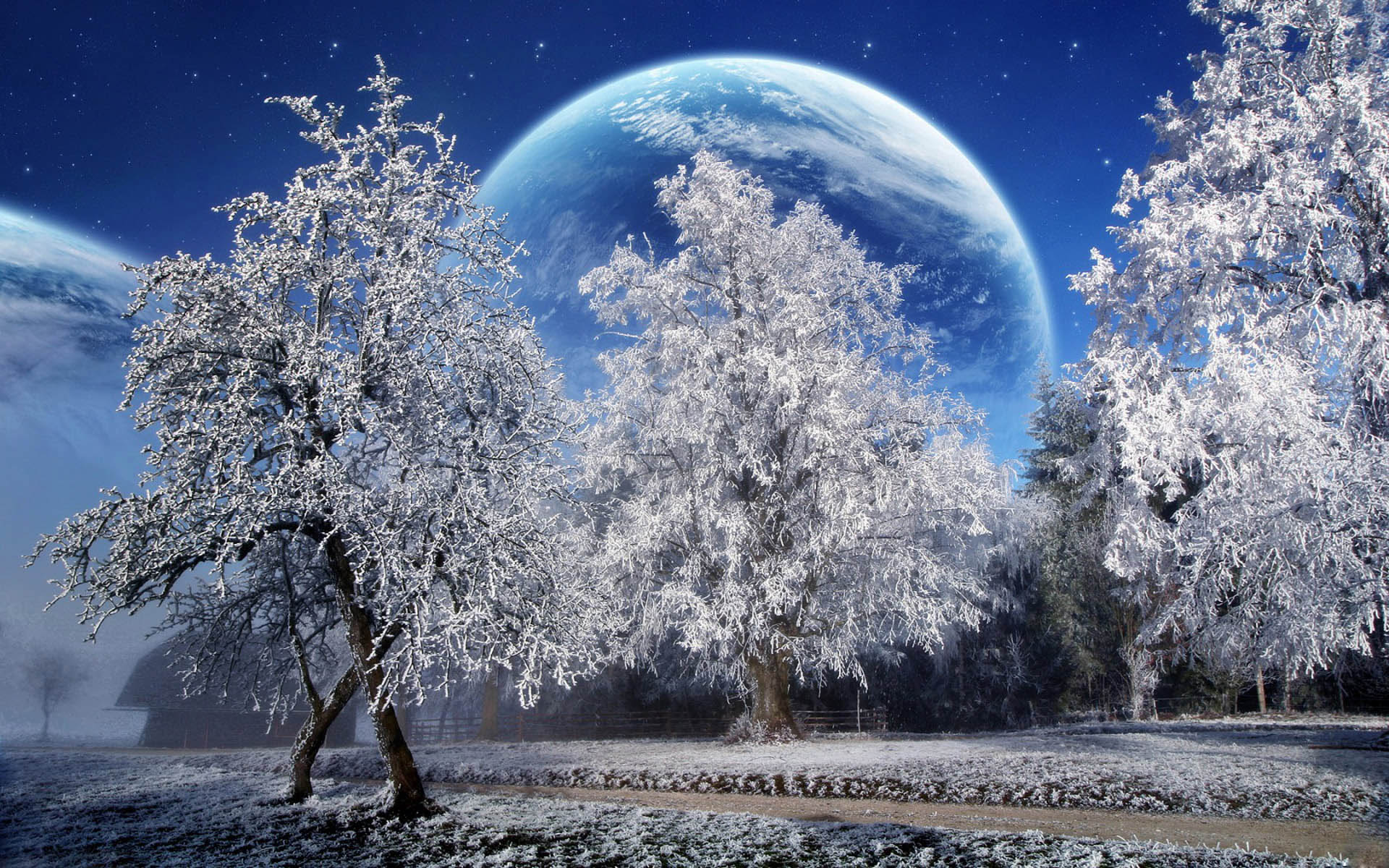 Winter Scenery Powerpoint Background Background For Tablet