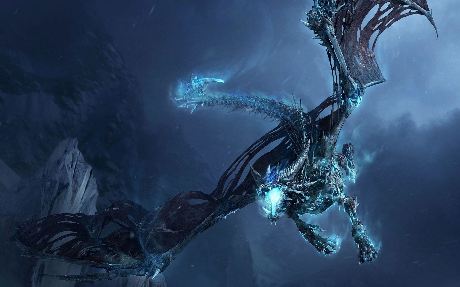 Cool Blue Dragon Wallpaper Top