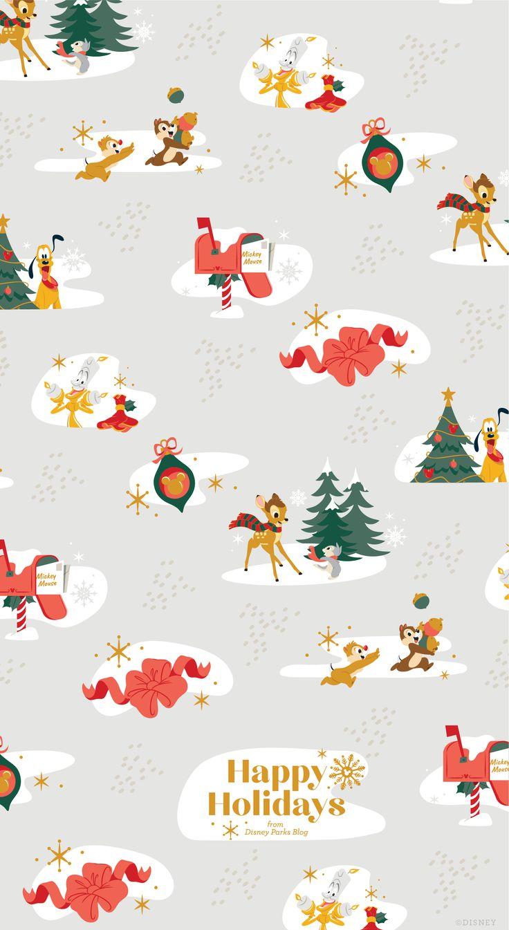 Disney Christmas Wallpaper Sidekicks Bambi Lumiere Chip