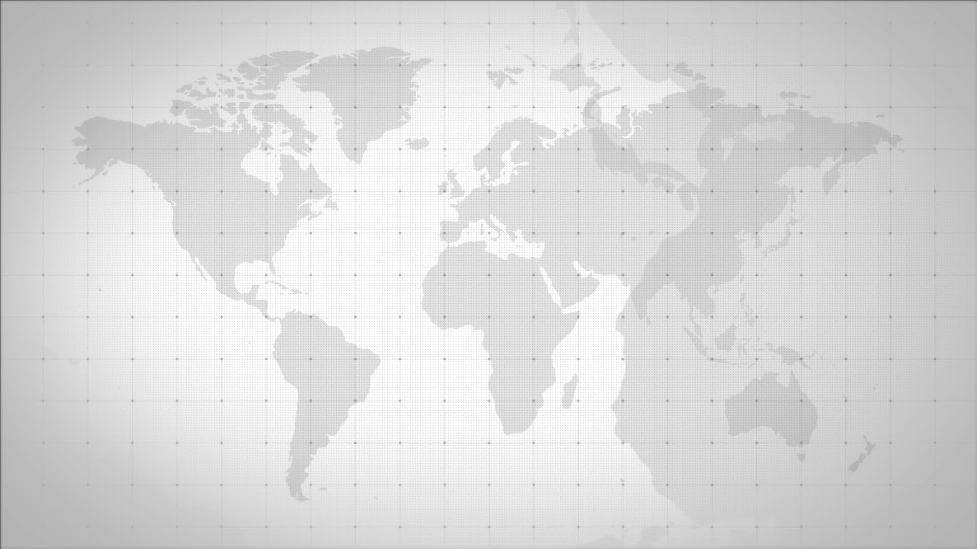 Light Grey World Map Background HD Video Clips