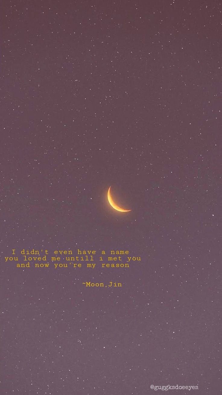 Moon By Jin Bts Quote Lyrics Wallpaper Quotes