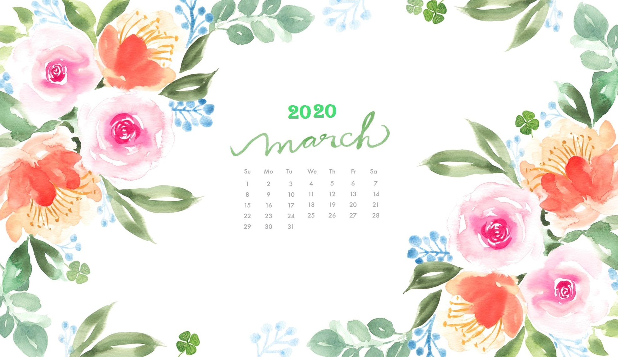 March Wallpaper Calendar