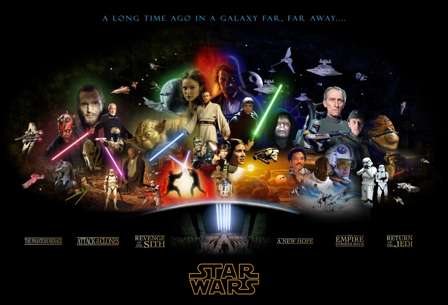 Star Wars Plete Saga Poster Fan Art