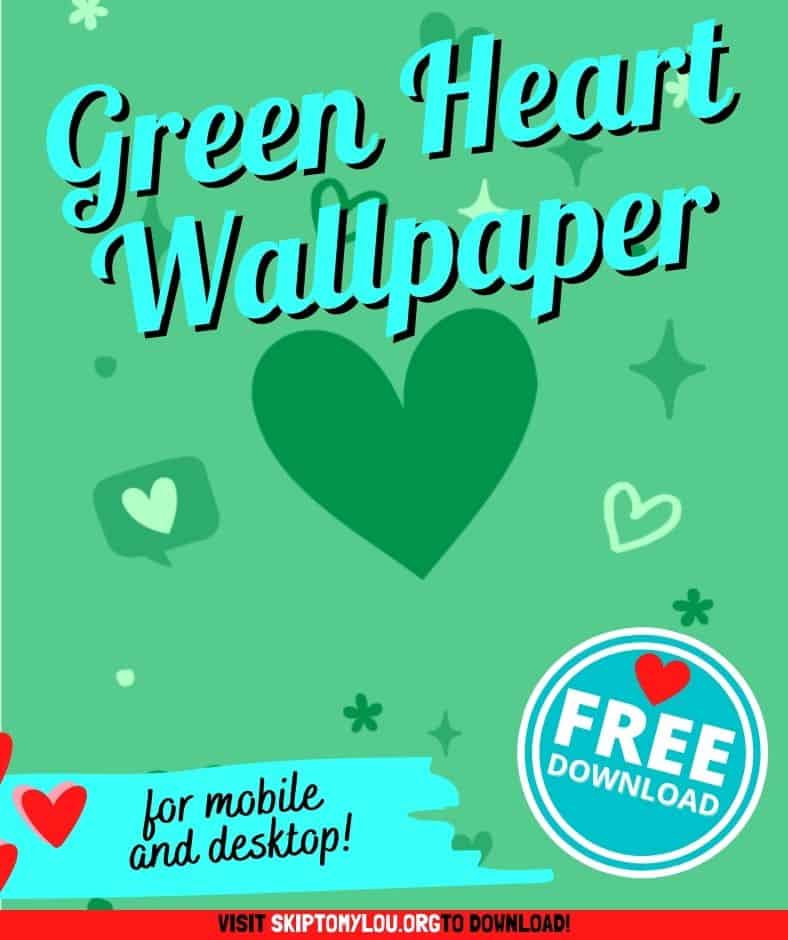 Beautiful Green Heart Wallpaper For Phone And Computer