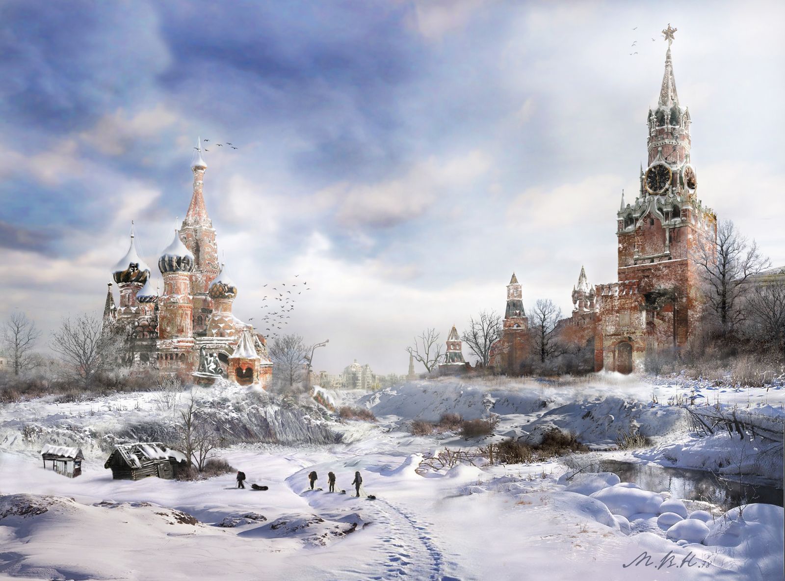 Some Russian Artists See Moscow After Those Can Go As Wallpaper