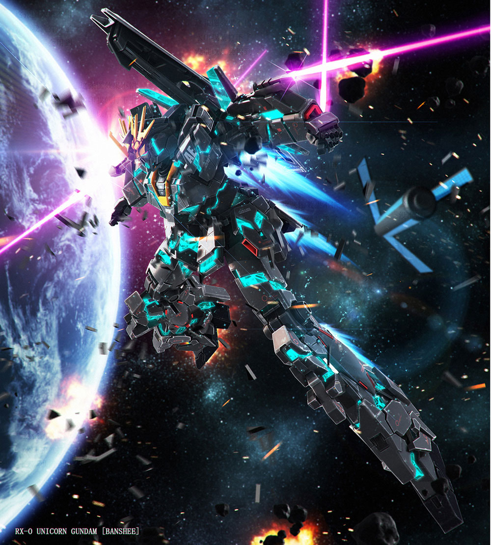 Unicorn Gundam and Banshee Final Battle ver Wallpaper images   Gundam