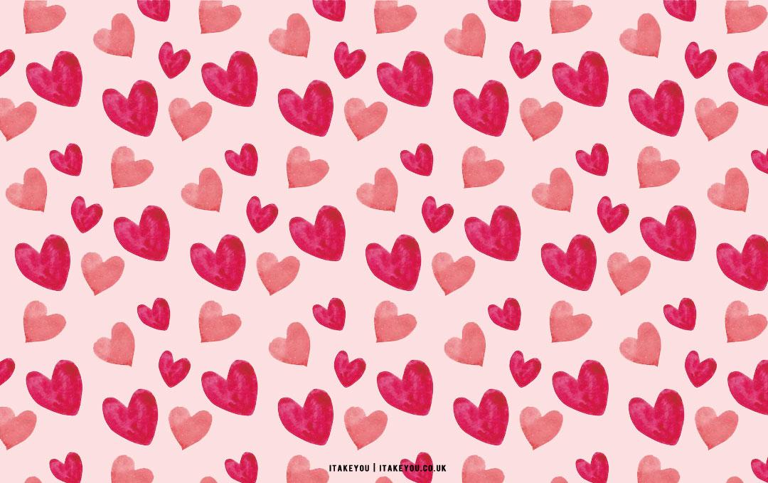  Free Download Cute Valentine S Day Wallpaper Ideas Watercolor Hearts 