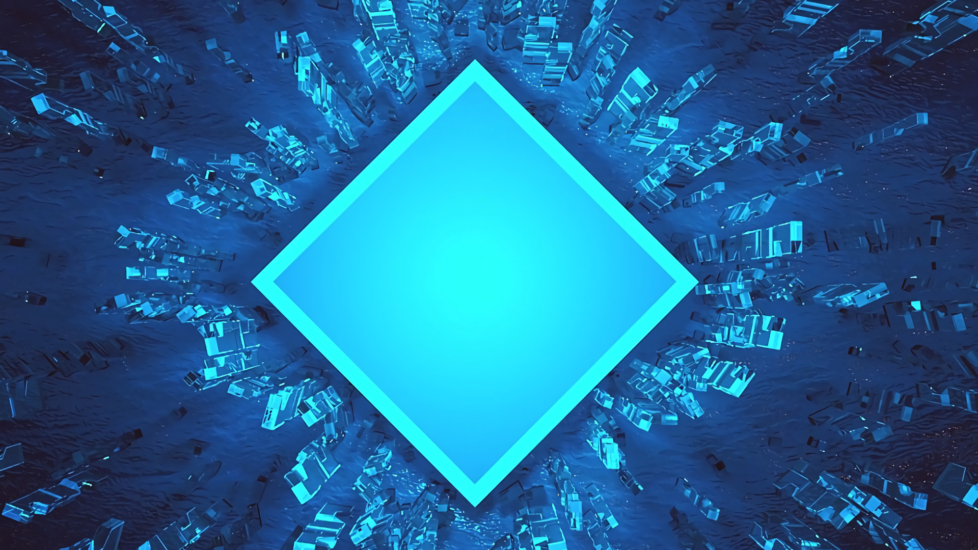 Wallpaper Artistic Blue Digital Art Geometry Square Background