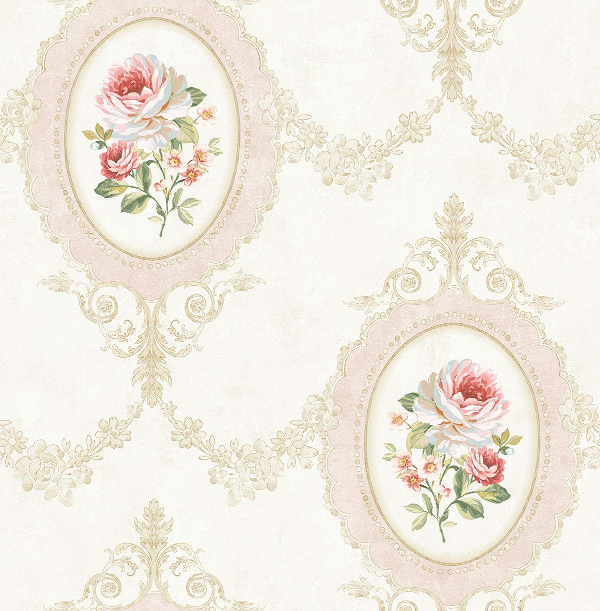 Lace Cameo Wallpaper In Rosy Fl91705 From Wallquest Amazon