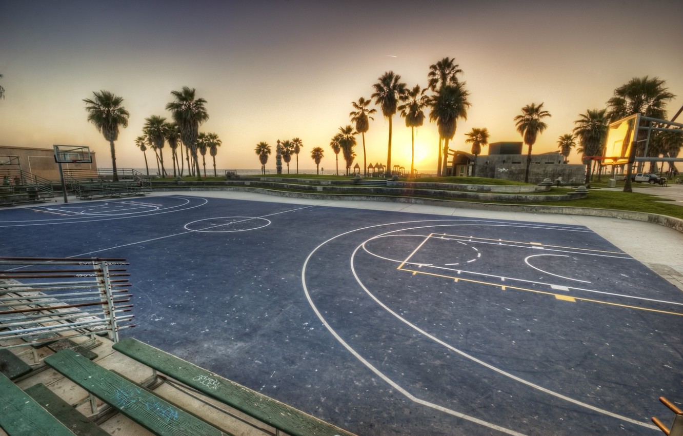 Wallpaper Sunset California Basketball Ca Usa Los