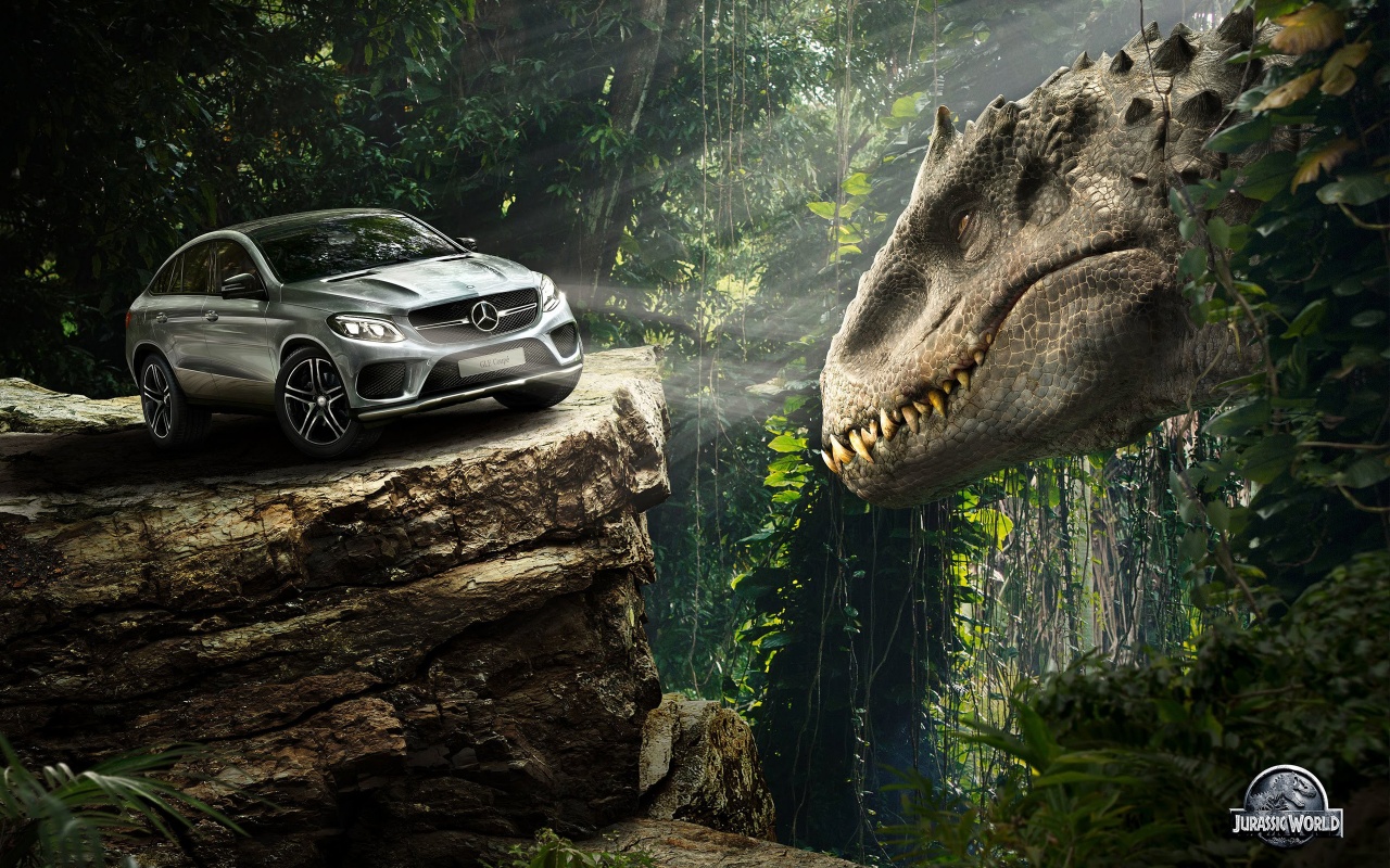 Mercedes Benz Gle Coupe Jurassic World Wallpaper HD