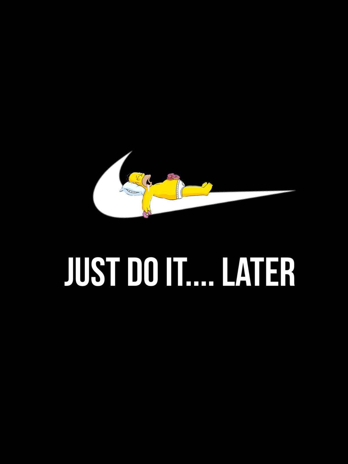 Download Homer Simpson encourages us to choose Nike Wallpaper
