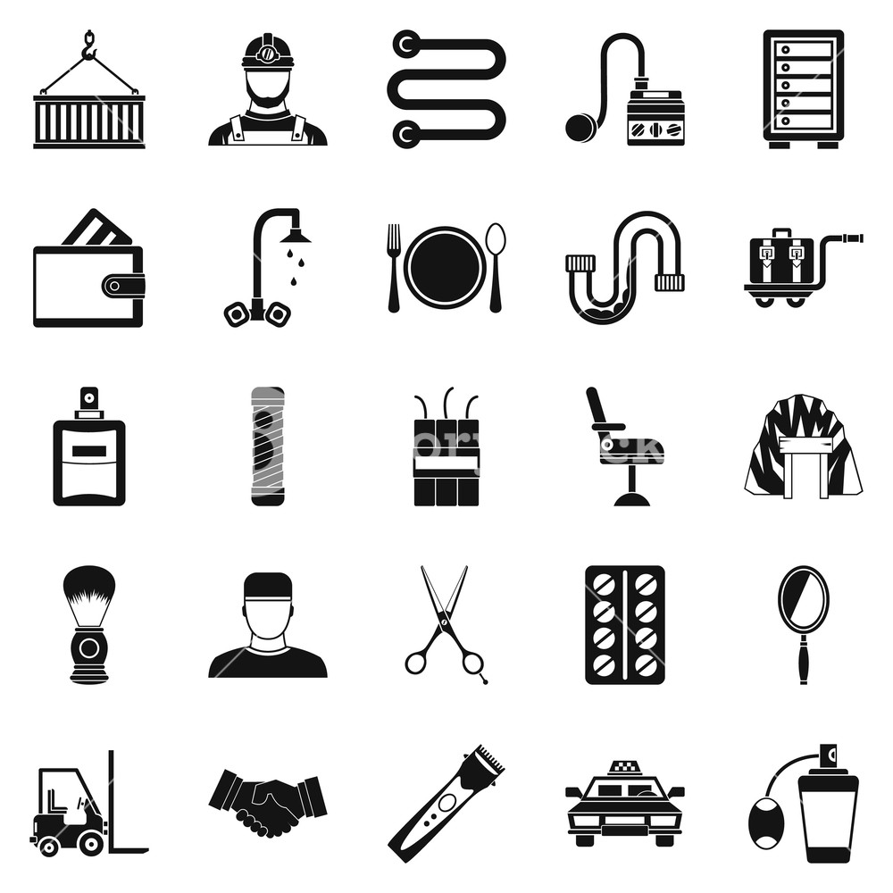 Production Icons Set Simple Of For Web