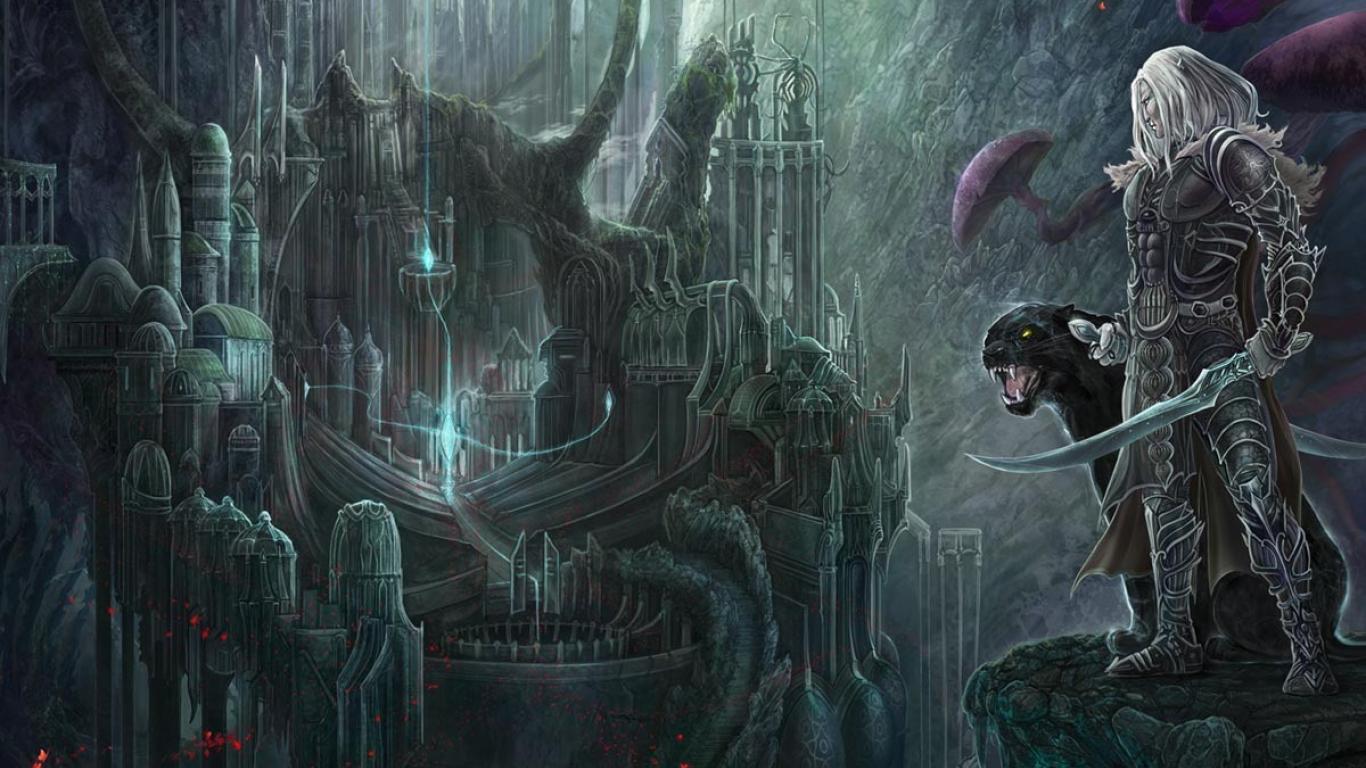 Fantasy Art Drizzt Drow Dark Elf Desktop Wallpaper And Background