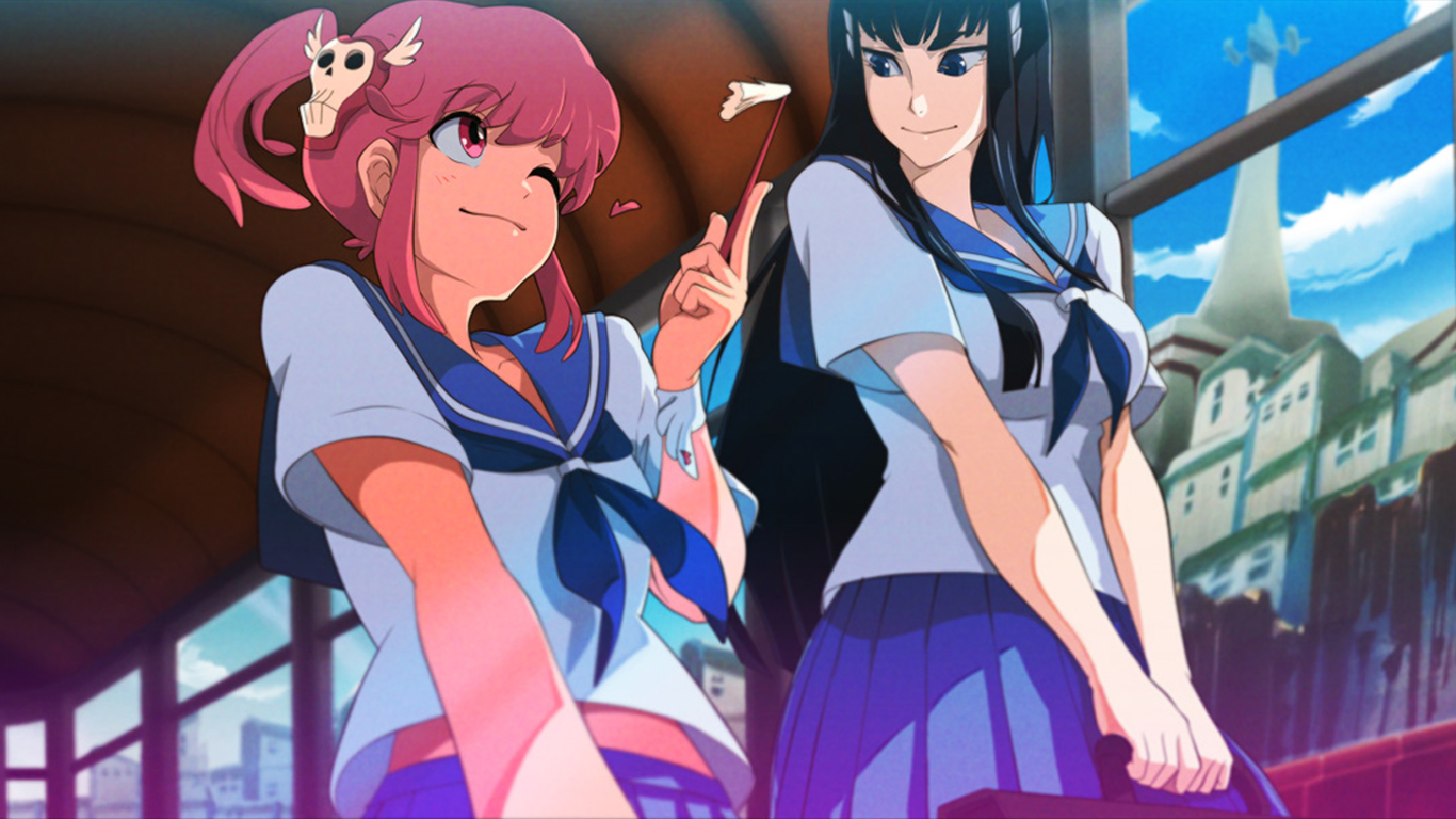and satsuki kiryuin kiryuuin girls kill la kill anime hd wallpaper 1366x768
