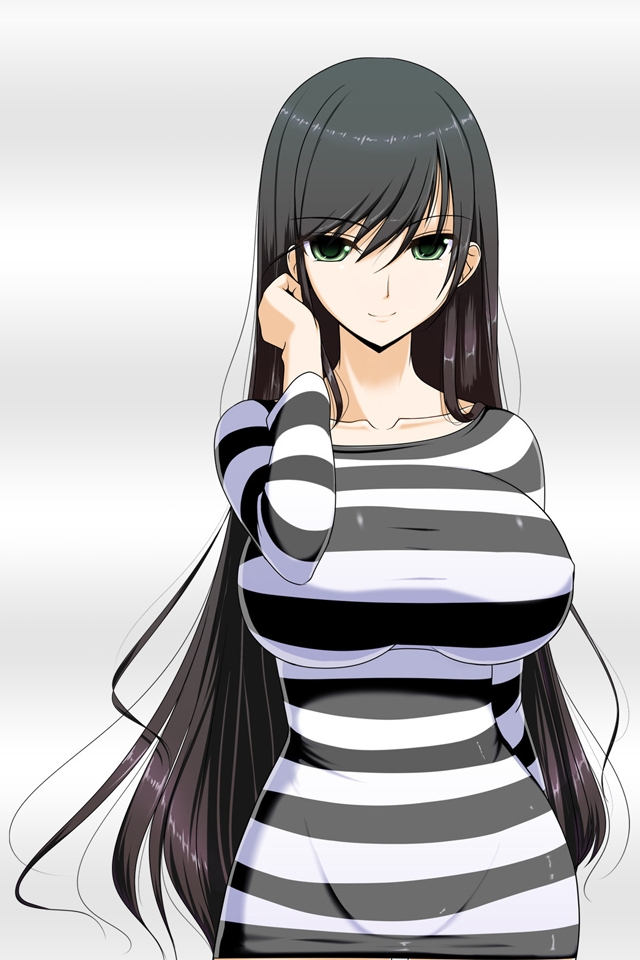 Anime Stripes Shirt iPhone HD Wallpaper