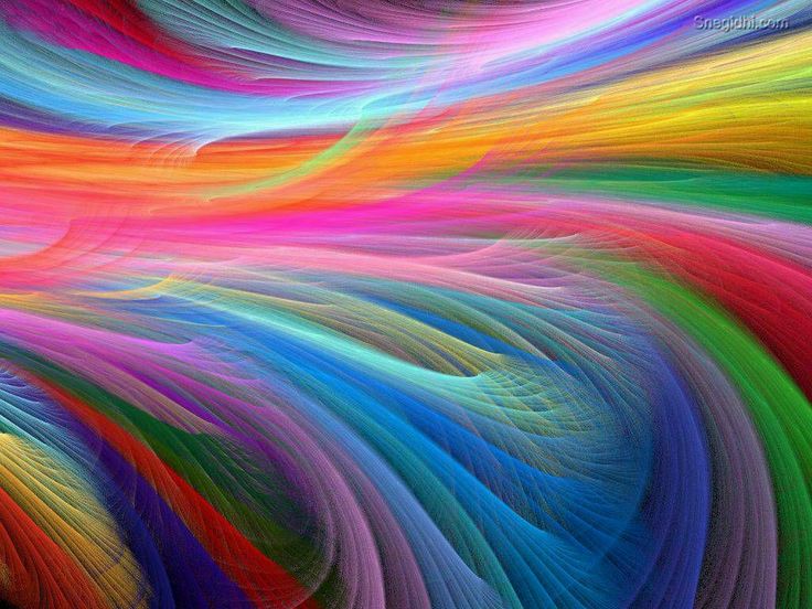 Paint Ocean Art 3d Wallpaper Fractal Rainbow Snegidhi