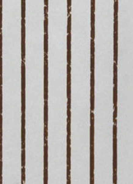 WALLPAPER BY THE YARD Flocked Chocolate Velvet Stripe on Pearlescent