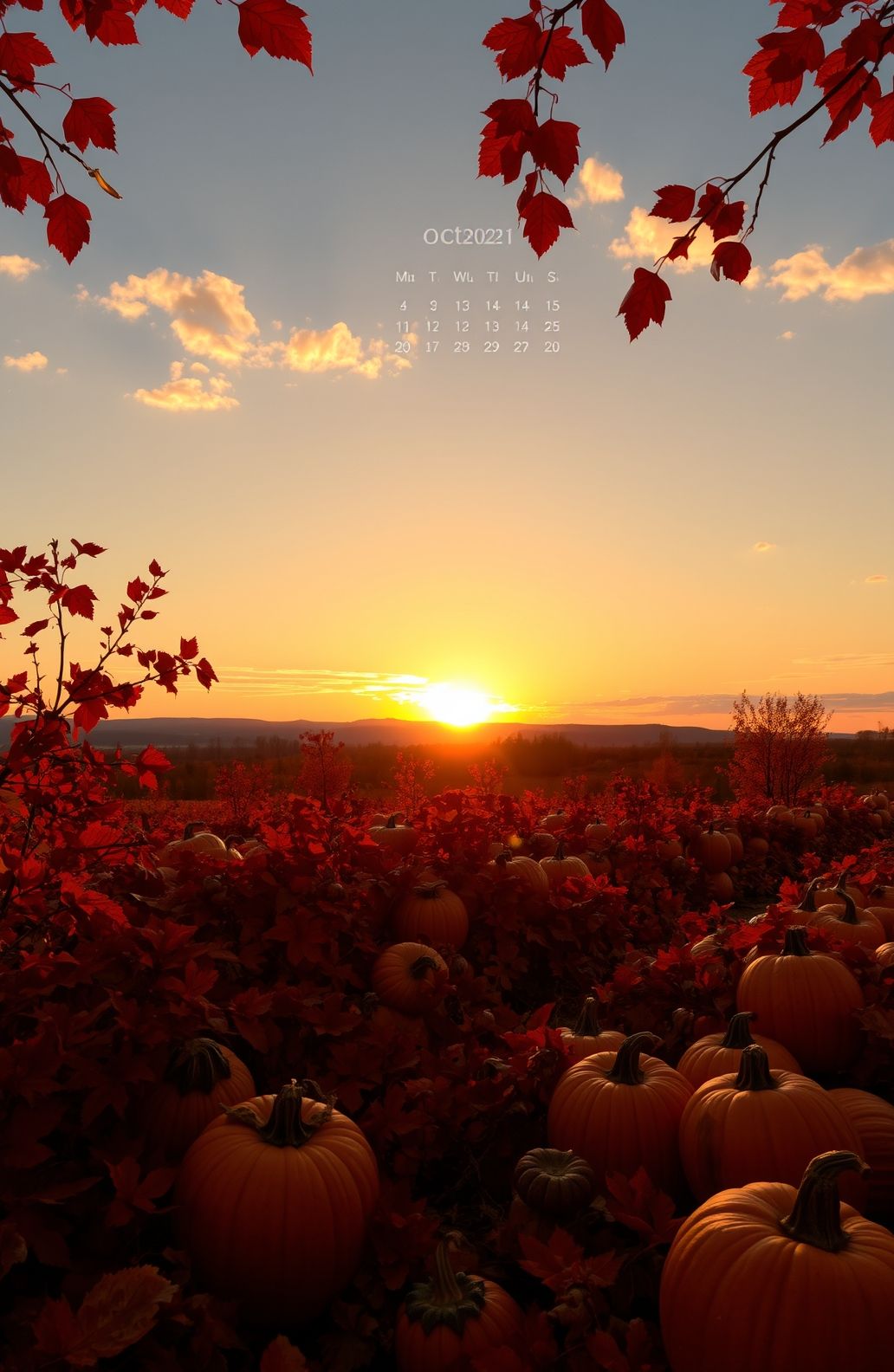 October Calendar Wallpaper