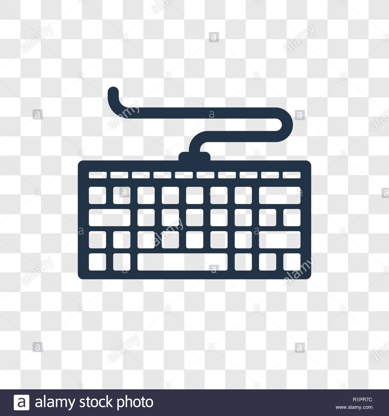 Computer Keyboard vector icon isolated on transparent background