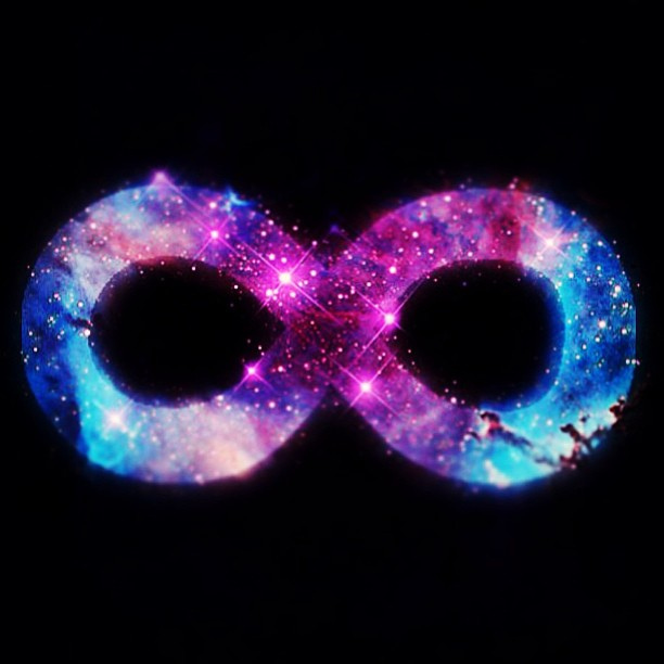 Infinity Symbol Galaxy Background