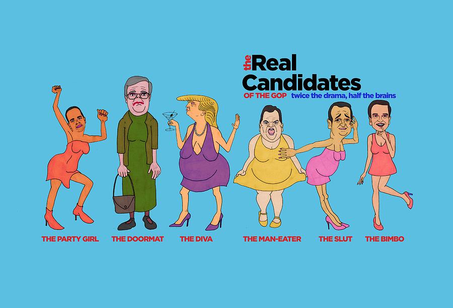 Real Candidates Of The Gop Clear Background Version Painting