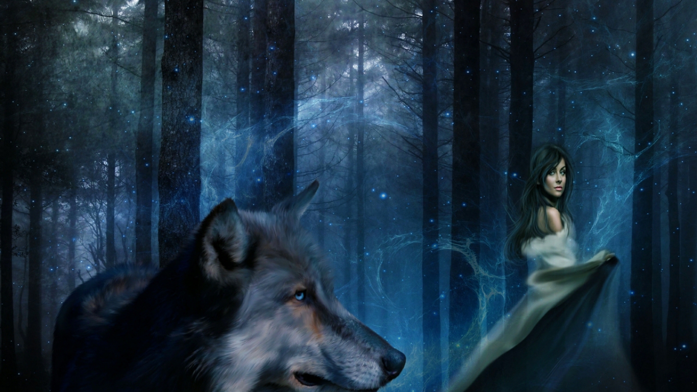 Wolf Girl Wallpaper
